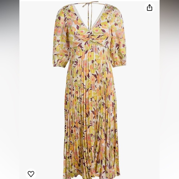 Likely Patricia Floral Print Pleated Puff
Sleeve Midi Dress Size 0 - Picture 3 of 7